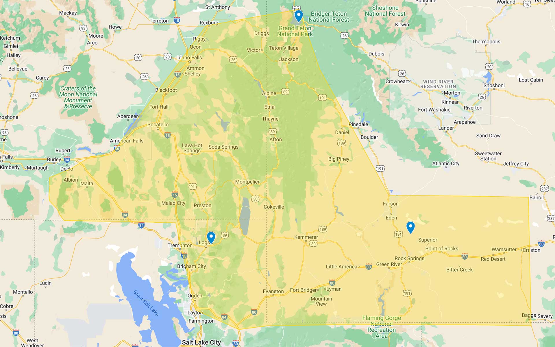 Poly Lift New Service Area Map